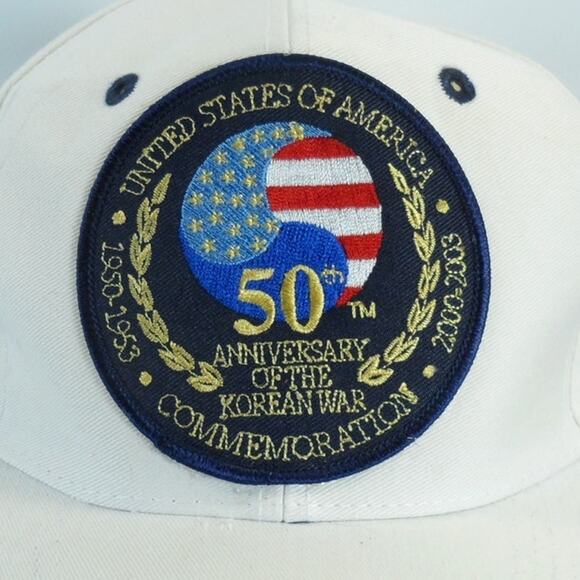 Vintage Korean War 50th Anniversary Commemoration Snapback Cap Hat Veteran - Picture 3 of 9